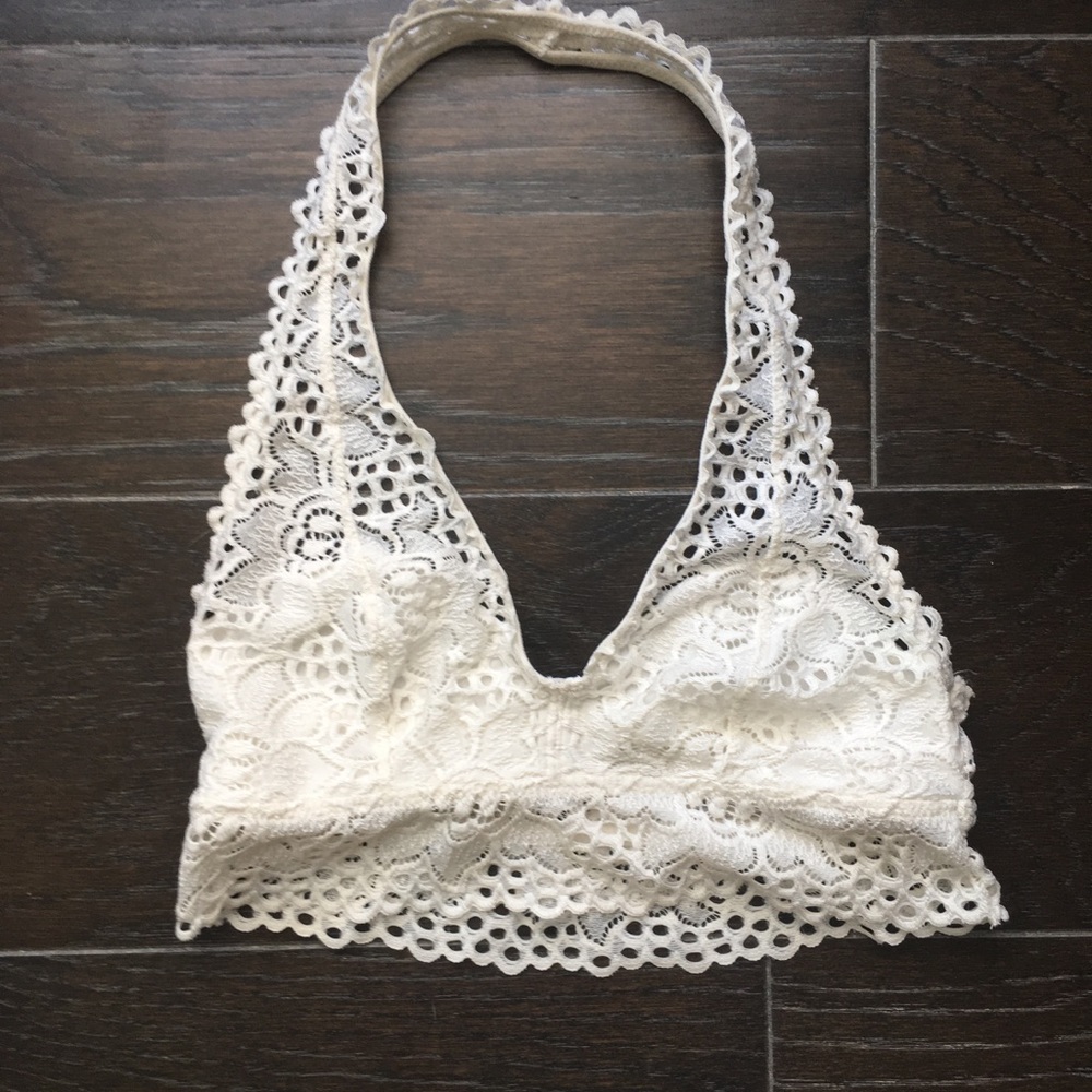 AERIE LACE HALTER BRALETTE